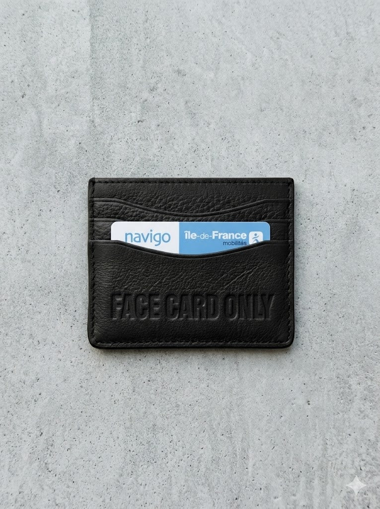 FACE CARD ONLY HOLDER - BLACK