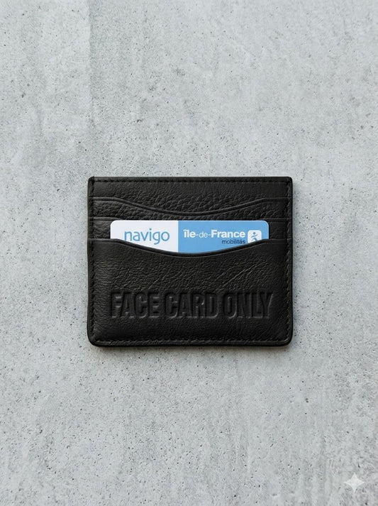 FACE CARD ONLY HOLDER - BLACK