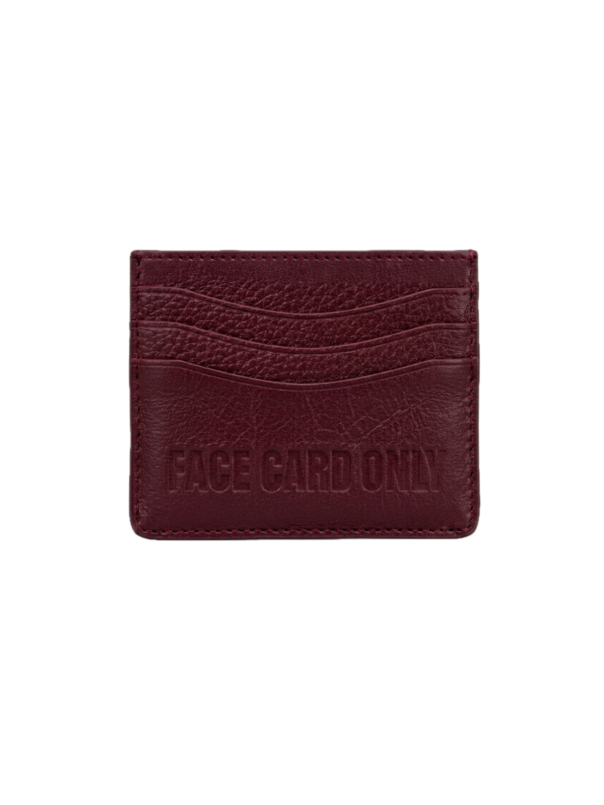 FACE CARD ONLY HOLDER - BURGUNDY