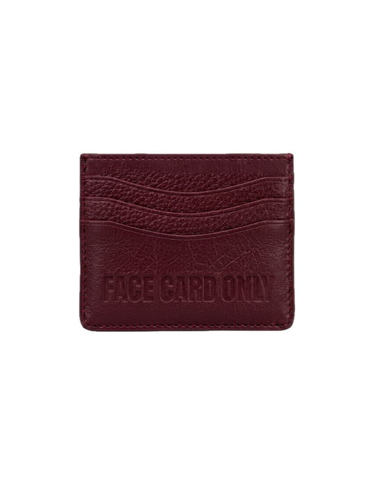 FACE CARD ONLY HOLDER - BURGUNDY